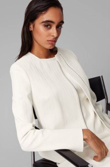 Hugo Boss Regular-fit jacket Hvite | SXtrRxgS