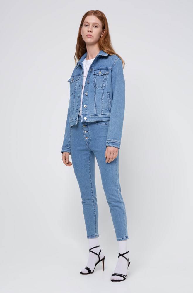 Hugo Boss ALEX fitted jacket Blå | 1yUfSQbY