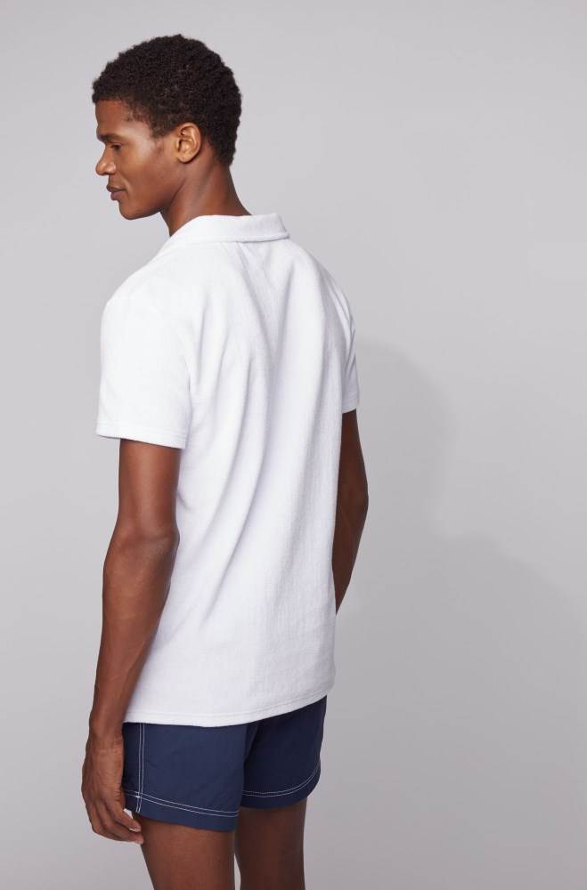 Hugo Boss Beach polo shirt Hvite | NsIgH2c6