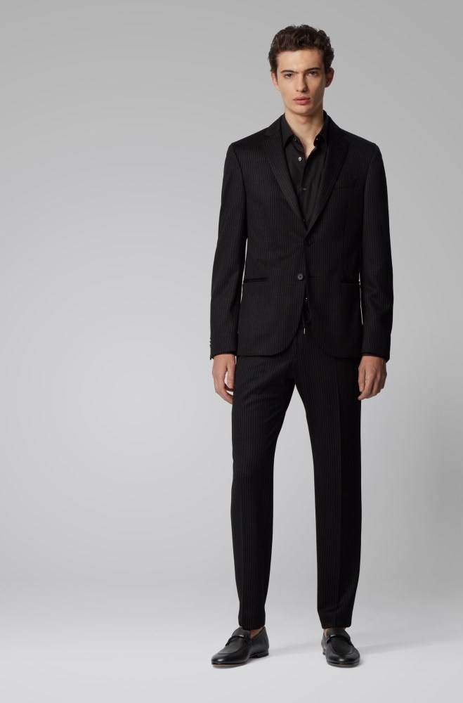 Hugo Boss Italian-made loafers Svarte | wRBnrmXh