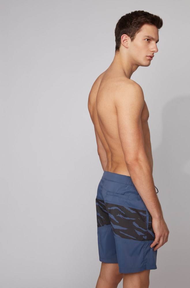 Hugo Boss Quick-drying board-style swim shorts Mørke Blå | sJ0Y5dIj