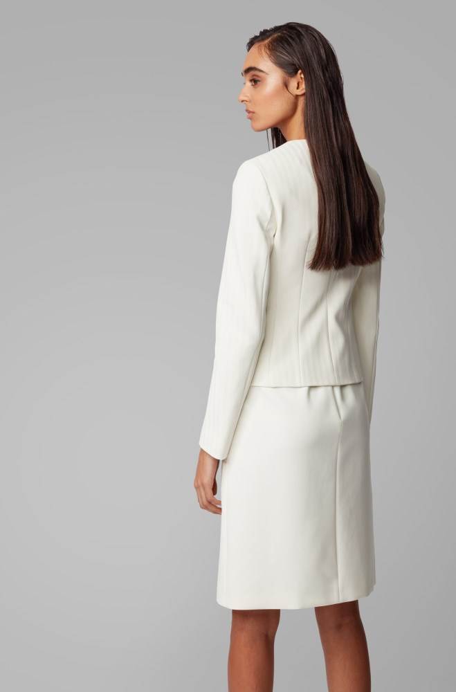 Hugo Boss Regular-fit jacket Hvite | SXtrRxgS
