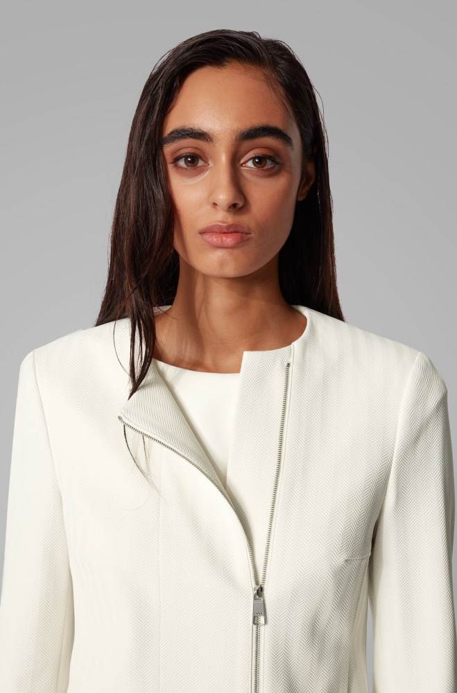 Hugo Boss Regular-fit jacket Hvite | SXtrRxgS