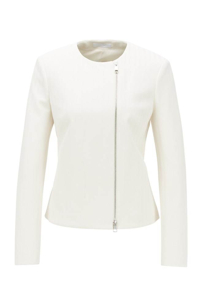Hugo Boss Regular-fit jacket Hvite | SXtrRxgS