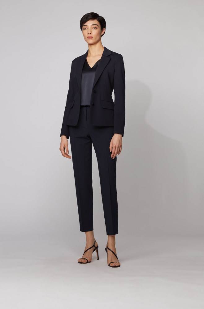 Hugo Boss Regular-fit jacket Lyse Blå | 8XVN4Y5D