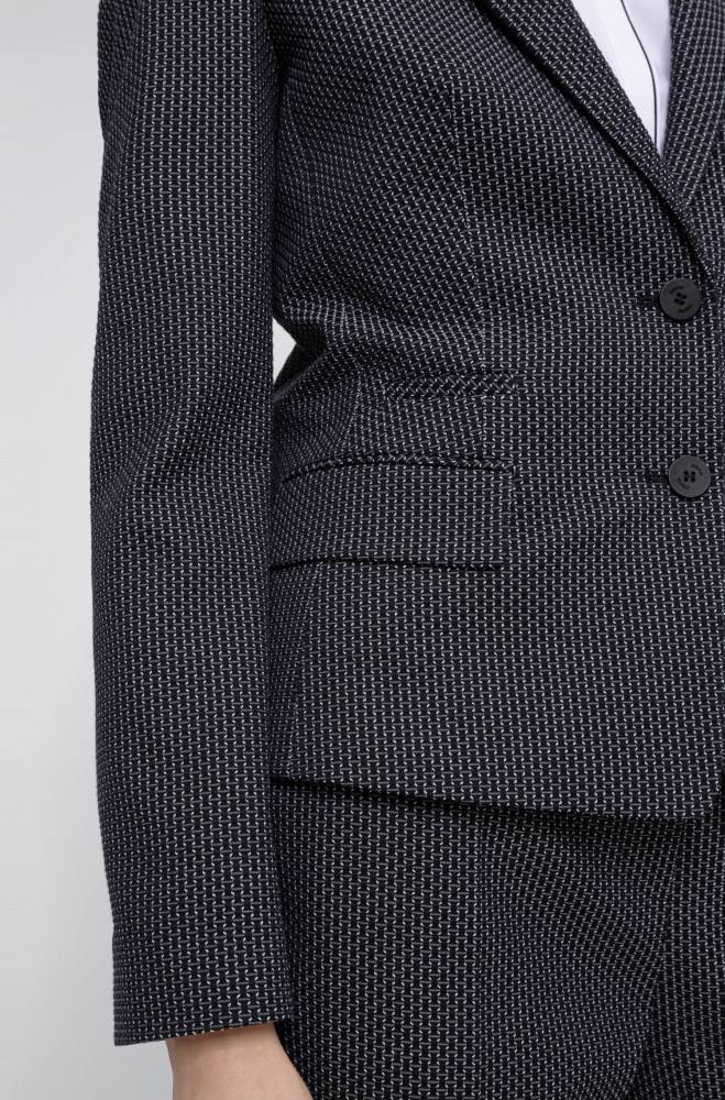 Hugo Boss Regular-fit jacket Svarte | nQnrHa0M