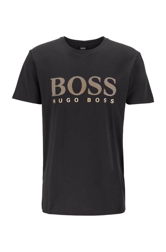 Hugo Boss Relaxed-fit beach T-shirt Svarte | J1p15AZa