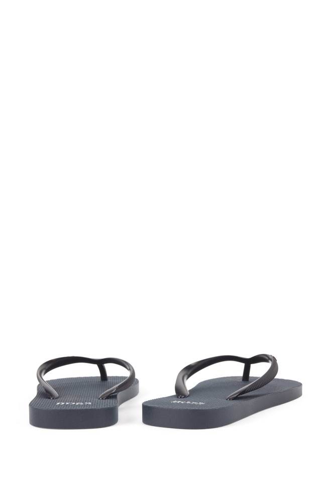 Hugo Boss Rubber flip-flops Mørke Blå | qSkHYWqP