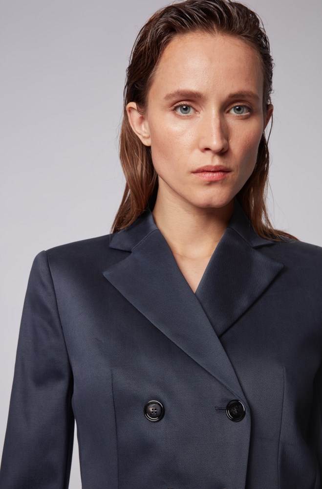 Hugo Boss Slim-fit jacket Lyse Blå | HPVgXIy2
