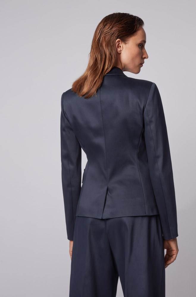 Hugo Boss Slim-fit jacket Lyse Blå | HPVgXIy2