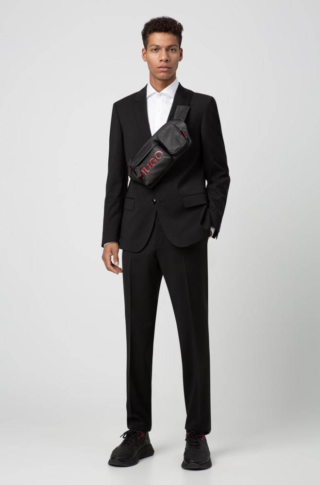 Hugo Boss Slim-fit jacket Svarte | 0TT4syx7